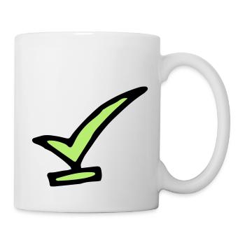 check - Tasse - Weiß - Rechts
