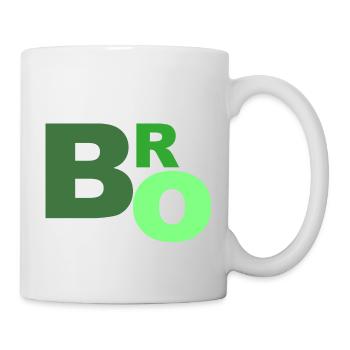 Bro Schriftzug Spruch Shirt Slang - Tasse - Weiß - Rechts