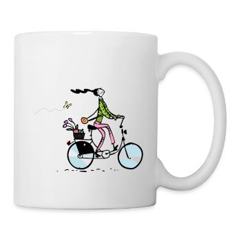 Good mood Bicycle T-Shirt - Mug - white - Right