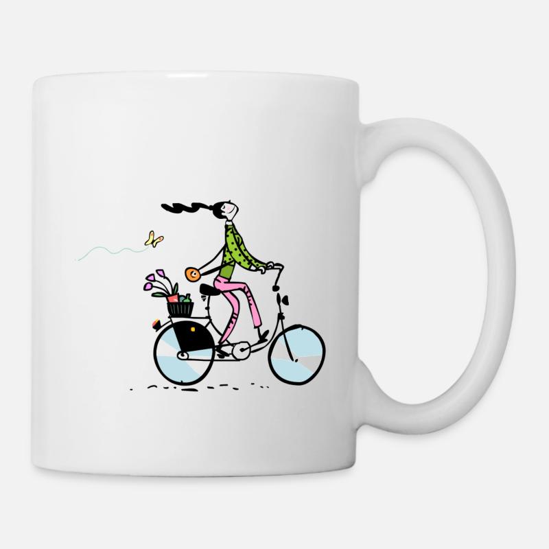 vélo t-shirt - Mug blanc - blanc