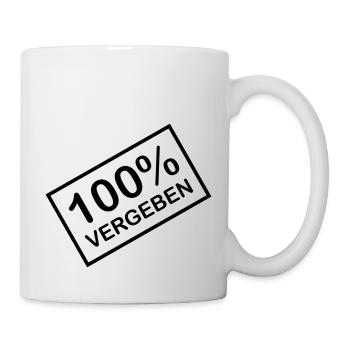 100% Vergeben - Tasse - Weiß - Rechts