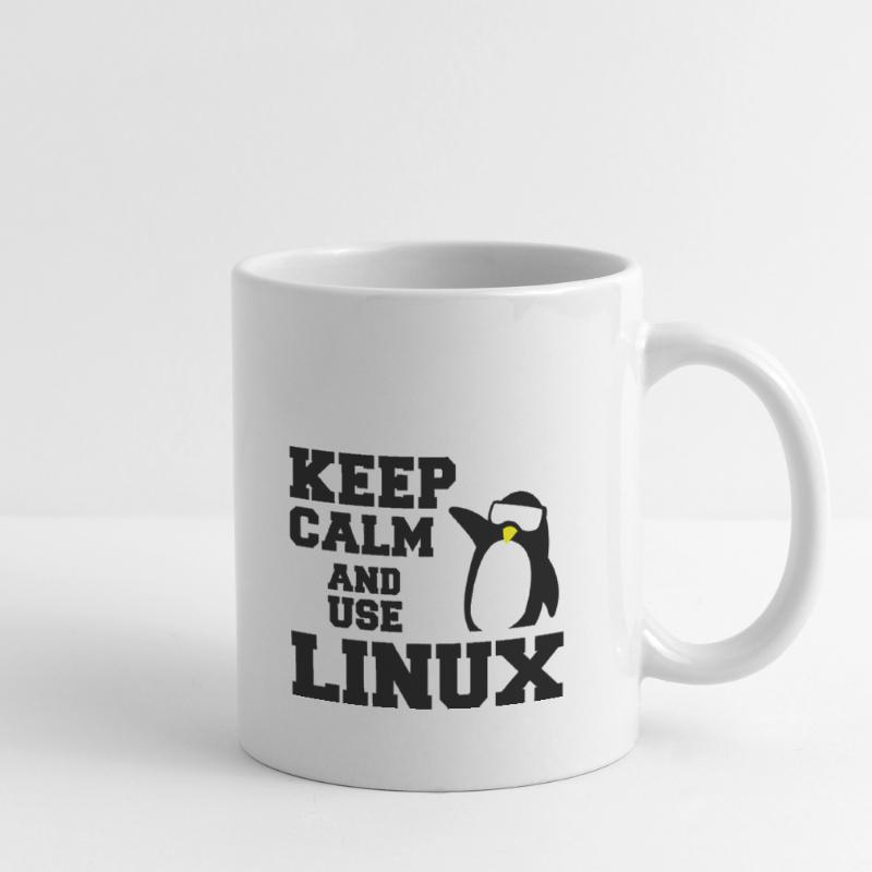 garder utilisation calme linux Mug blanc