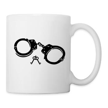 Handschellen - Tasse - Weiß - Rechts
