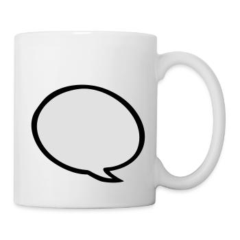 Sprechblase - Tasse - Weiß - Rechts