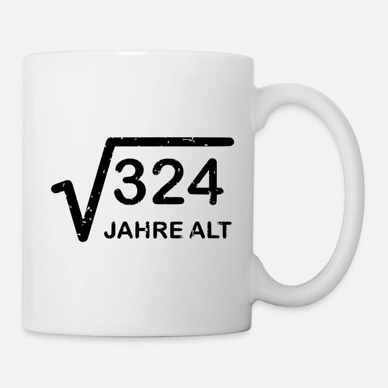 18e anniversaire racine carrée 324=18 ans cadeau - Mug blanc - blanc