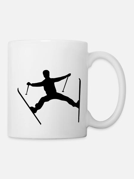 Skier crash - Tasse - Weiß