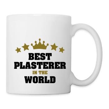 best plasterer in the world stars crown - Mug - white - Right