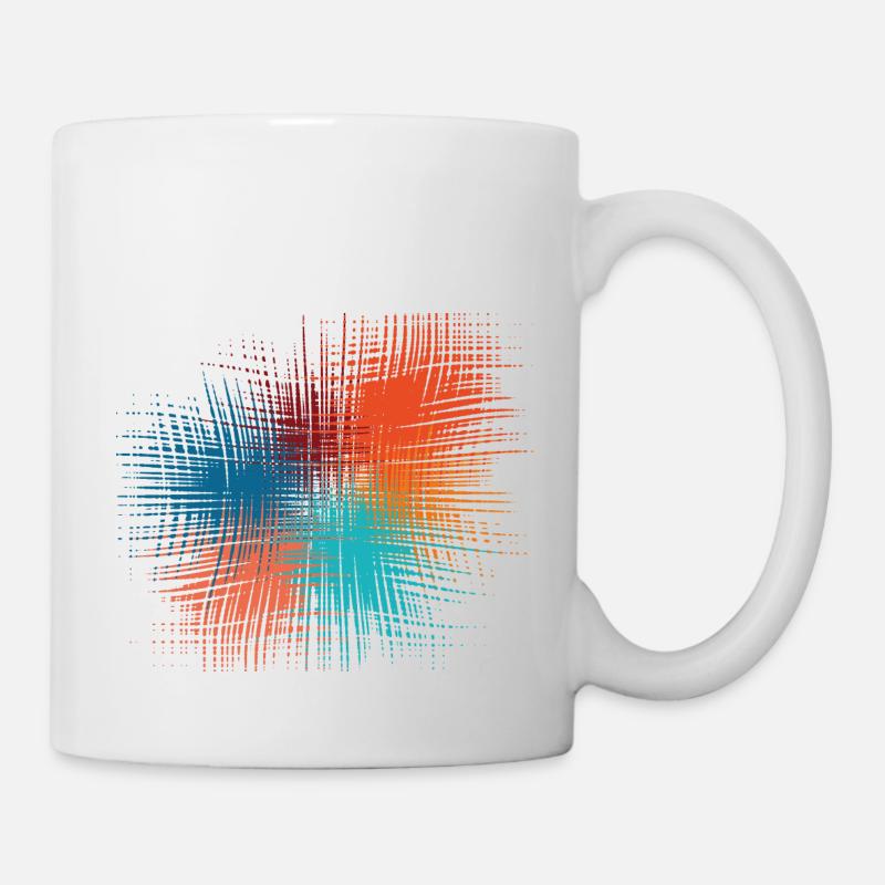 modernes Muster bunt - Tasse - Weiß