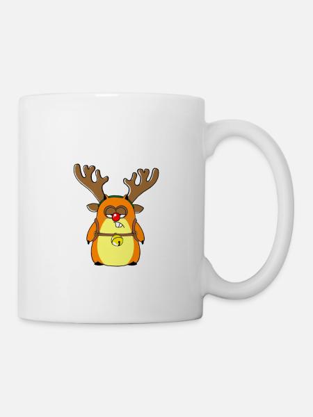 Rentier war aus (whiteline) - Tasse - Weiß