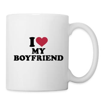 I love my boyfriend - Tasse - Weiß - Rechts