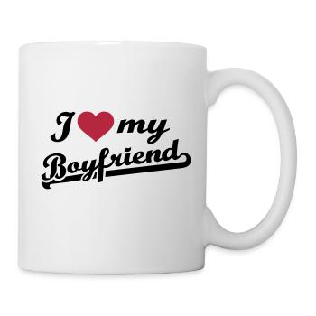 I love my boyfriend - Tasse - Weiß - Rechts