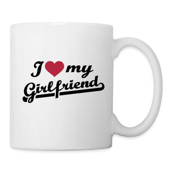 I love my girlfriend - Tasse - Weiß - Rechts