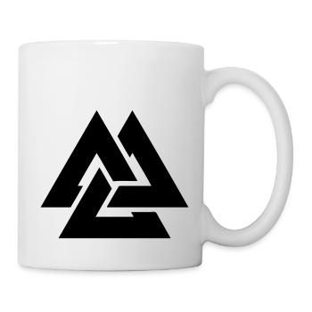 Valknut Wikinger skandinavisches Symbol von Odin - Tasse - Weiß - Rechts