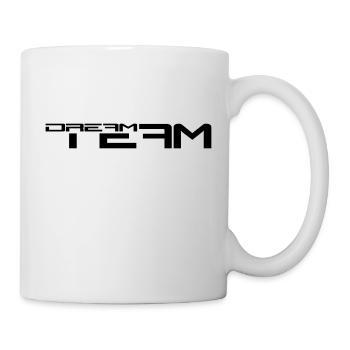 Text writing friends pair sports dream team - Mug - white - Right
