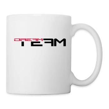 Text writing friends pair sports dream team - Mug - white - Right