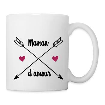 Maman d'amour - Mug blanc - blanc - Droite
