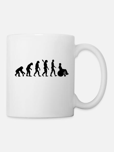 Évolution Chaise roulante - Mug blanc - blanc