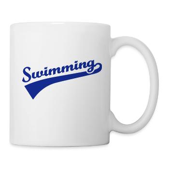 Schwimmen - Tasse - Weiß - Rechts
