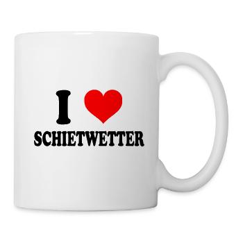 Schietwetter Shirt & Sweater - I love Schietwetter - Tasse - Weiß - Rechts
