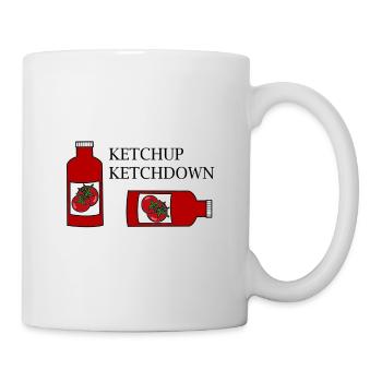Ketchup, Tomaten, - Tasse - Weiß - Rechts