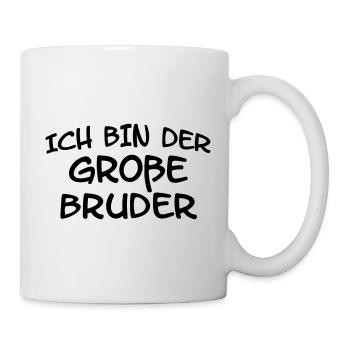 Ich bin der Große Bruder Schriftzug gebogen - Tasse - Weiß - Rechts