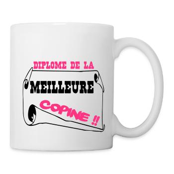 Diplôme de la meilleure copine - Mug - white - Right