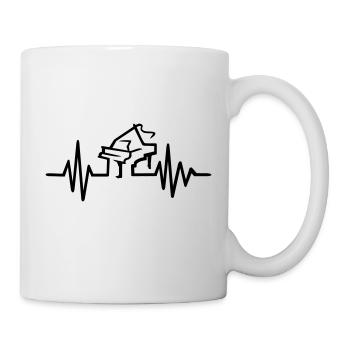 Klavier - Tasse - Weiß - Rechts