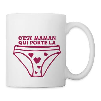maman porte culotte chef maison expression - Mug blanc - blanc - Droite
