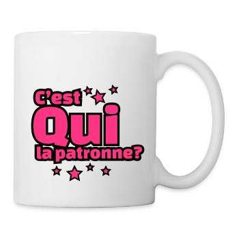 C'EST QUI LA PATRONNE? - Mug blanc - blanc - Droite