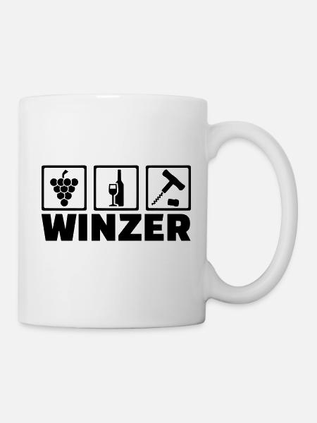 Winzer - Tasse - Weiß