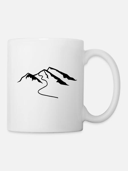 Berg - Tasse - Weiß