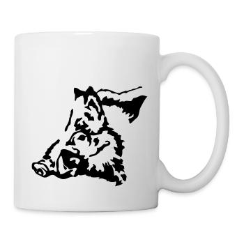 wildschwein - Tasse - Weiß - Rechts