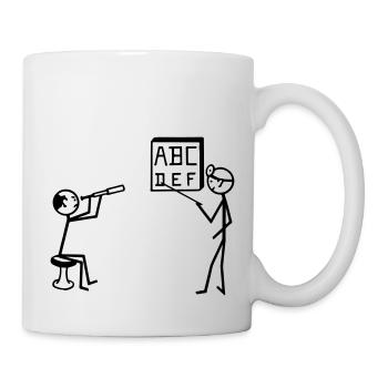 Augenarzt, Sehtest - Tasse - Weiß - Rechts