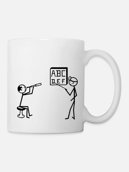 Augenarzt, Sehtest - Tasse - Weiß