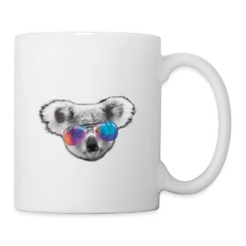 koala schwaz white head - Mug - white - Right