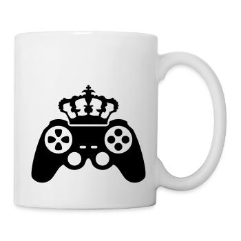 Gamer king Crown true controller logo King 8 bit - Mug - white - Right