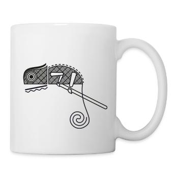 Chamäleon - Tasse - Weiß - Rechts