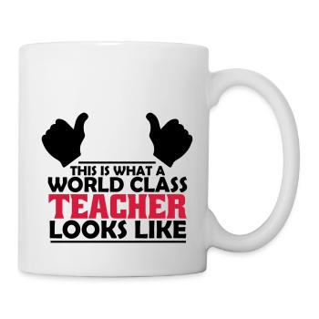 world class teacher - Mug - white - Right