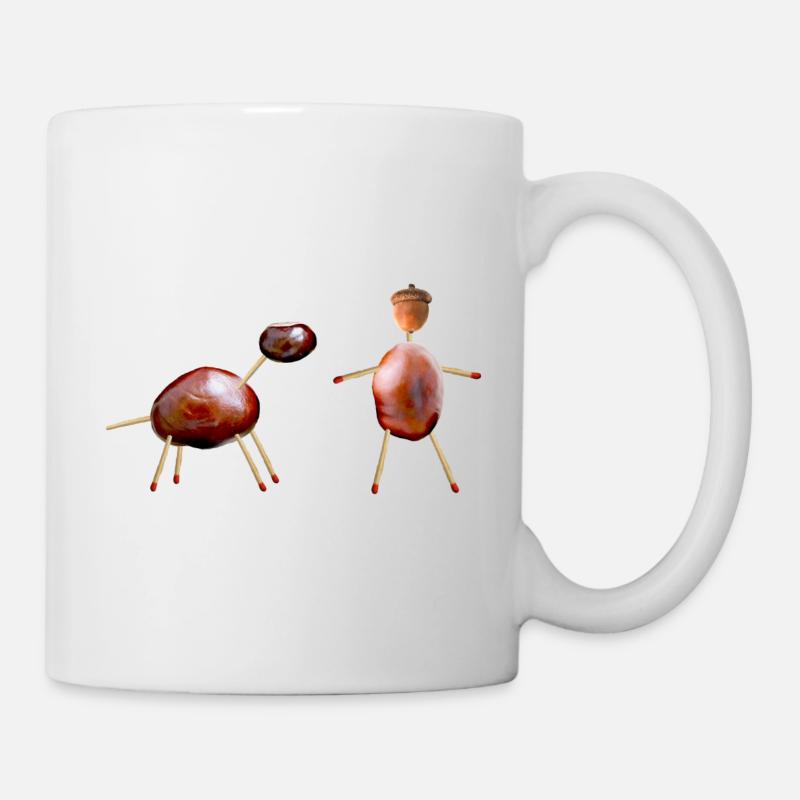 chiffres marronniers - Mug blanc - blanc