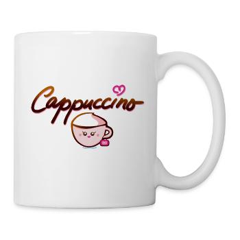 Cappuccino cup sweet with heart T-shirt - Mug - white - Right