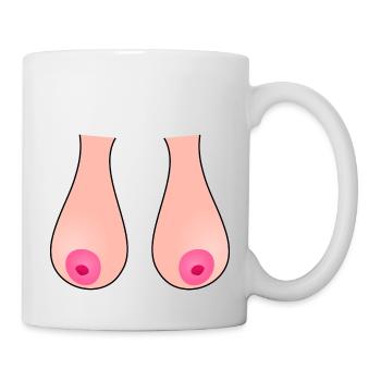Hanging tits, breasts, sagging, hangers, breasts - Mug - white - Right