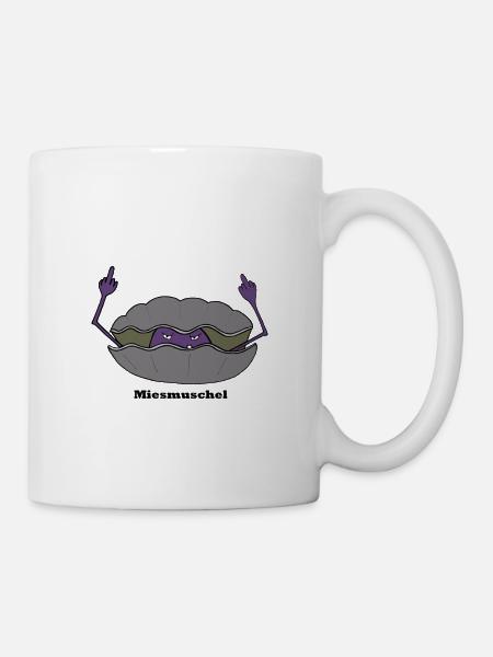 Miesmuschel - Tasse - Weiß