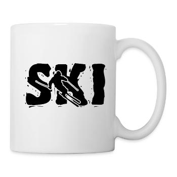 Skifahren - Tasse - Weiß - Rechts
