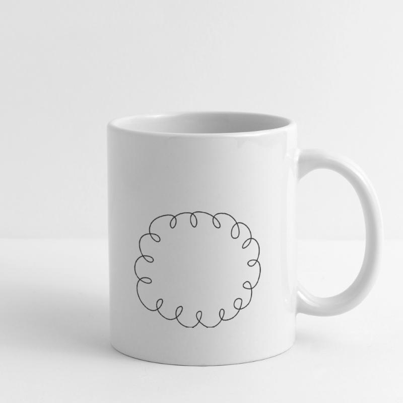 Bulle de parole ondulation Mug blanc