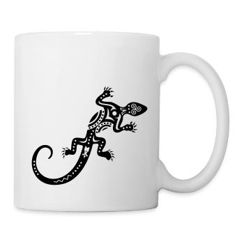 Eidechse - Tasse - Weiß - Rechts