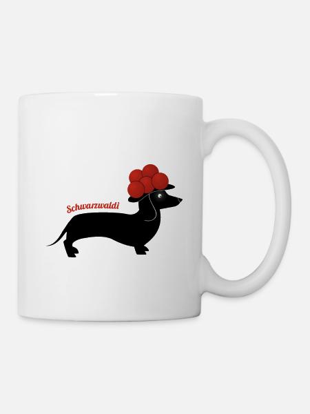 Schwarzwaldi - Bollenhut-Hund aus dem Schwarzwald - Tasse - Weiß