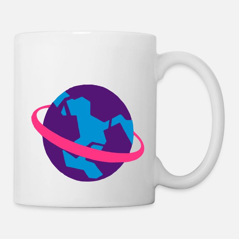 Cartoon Alien Planet - Mug - white