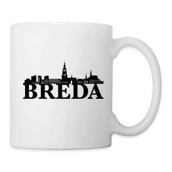 Breda Niederlande Skyline Geschenk Idee - Tasse - Weiß - Rechts