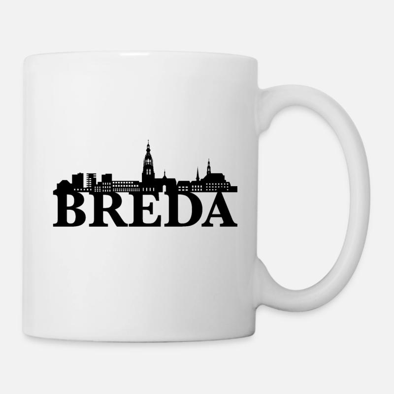 Idée cadeau Breda Pays-Bas skyline - Mug blanc - blanc