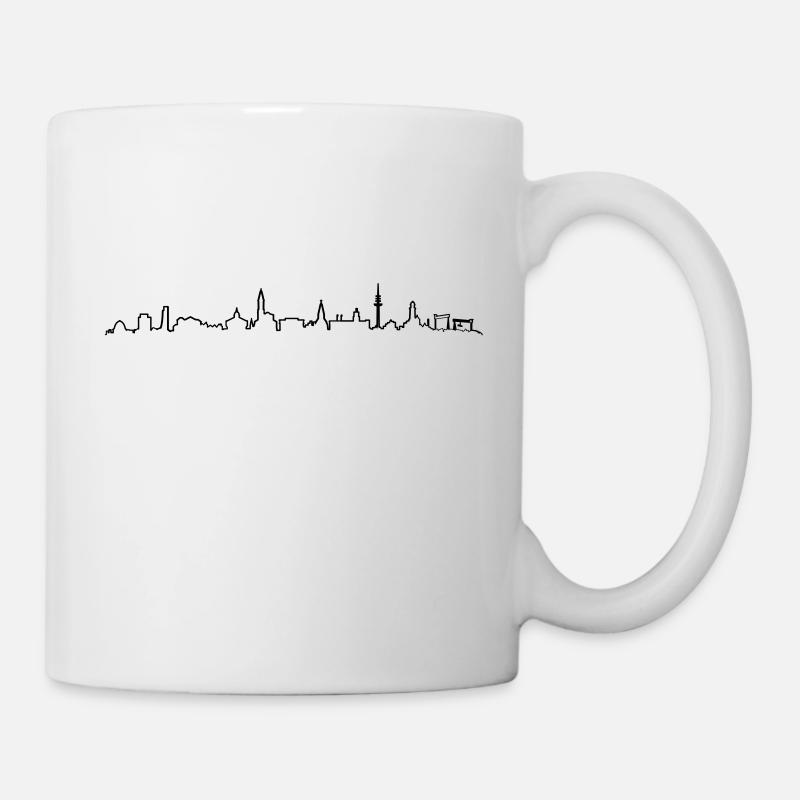 Skyline - Kiel - Tasse - Weiß